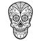 Illustration of mexican sugar skull. Day of the dead. Dia de los muertos. Design element for logo, label, emblem, sign, poster, t