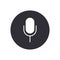 Illustration of Mic sign. Karaoke microphone icon. Mic icon. Broadcast mic sign.