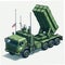 illustration of a missile launcher MLRS truck in the form of an isometric object, isolated on a white background 37