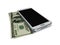 Illustration of Mobile phone and money on white background. Concept payment savings.