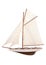 Illustration of model sailing yacht