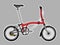 Illustration of Modern Tri Fold City Folding Bike in Flat Style