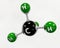 Illustration molecule of Gas Methane on a white background