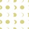 Illustration with moon phases, stylized abstract pattern with beautiful graphics.