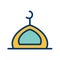 Illustration Mosque  Icon For Personal And Commercial Use.