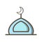 Illustration Mosque  Icon For Personal And Commercial Use.