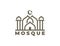 Illustration of a mosque. modern Islamic logo. good for any business, organization or foundation with a Islamic theme