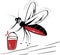 Illustration of the mosquito, gnat insect