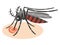 Illustration of a mosquito sucking blood