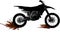 Illustration motocross rider ride the motocross bike