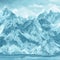 Illustration of mountains, peak, valley, hills, clouds, tourism, clouds, sky, nature wallpaper