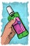 Illustration mouthwash bottle