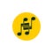 Illustration Multimedia Icon, Music note, Yellow circle