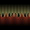 Illustration of multiple waves oscillating or overlapping by many small Digital vertical lines