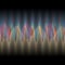 Illustration of multiple waves oscillating or overlapping by many small Digital vertical lines BG