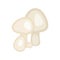 Illustration of a mushroom in vector form. Isolated on a white background are fresh organic mushrooms