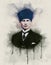 Illustration of Mustafa Kemal Ataturk