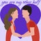 Illustration my soulmate, love between a girl and a guy, Valentine\\\'s day