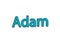 Illustration, name adam isolated in a white background