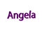 Illustration, name angela isolated in a white background