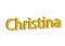 Illustration, name christina isolated in a white background