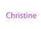 Illustration, name christine isolated in a white background