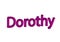 Illustration, name dorothy isolated in a white background