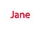 Illustration, name jane isolated in a white background