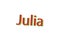 Illustration, name julia isolated in a white background