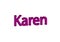 Illustration, name karen isolated in a white background