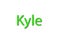 Illustration, name kyle isolated in a white background