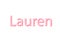 Illustration, name lauren isolated in a white background