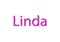 Illustration, name linda isolated in a white background