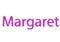 Illustration, name margaret isolated in a white background