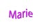 Illustration, name marie isolated in a white background