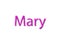Illustration, name mary isolated in a white background