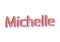 Illustration, name michelle isolated in a white background