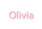 Illustration, name olivia isolated in a white background