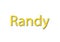 Illustration, name randy isolated in a white background