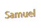 Illustration, name samuel isolated in a white background