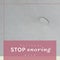 Illustration of national stop snoring week text in pink rectangle against white background