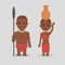 Illustration of native African man and woman.