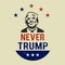 Illustration the never Donald Trump, flat design