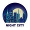 Illustration of night city