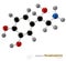 Illustration of Norepinephrine Molecule isolated white backgroun