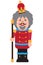 Illustration of the Nutcracker in Crown, Christmas Toy Vector