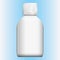 Illustration object item cosmetic or medicine bottle, white, frontal