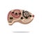 Illustration of ocarina symbol. Musical instrument.