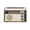 illustration of an old antique radio machine, elegant design and looks sturdy with a body made of iron plate