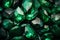 illustration of old green crystal stones texture background. Generative AI